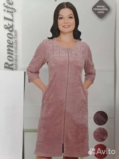 Халатик турецкий из тонкой махры Romeo&Life, р46