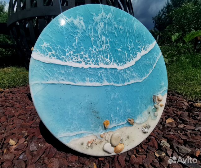 Картина / часы из эпоксидной смолы KsiEpoxy