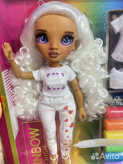 Кукла Rainbow high Color & Create фиолетовые глаза