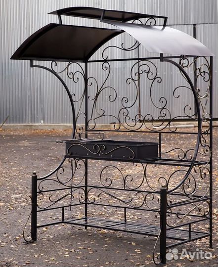 Мангал с печью под казан