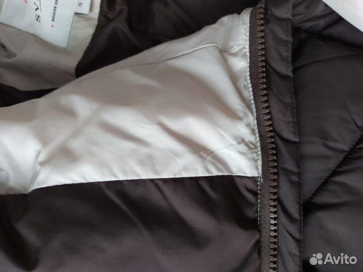 Пуховик зимний демисезонный коричневый 42-44
