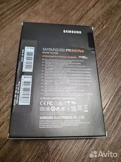 SSD диск Samsung 970 EVO Plus M.2 MZ-V7S1T0BW 1 Тб