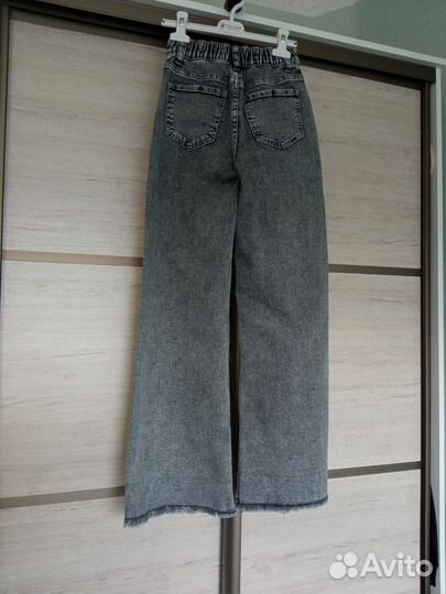 Джинсы трубы для девочки р146-152
