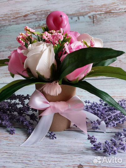 Букеты из мыльных цветов