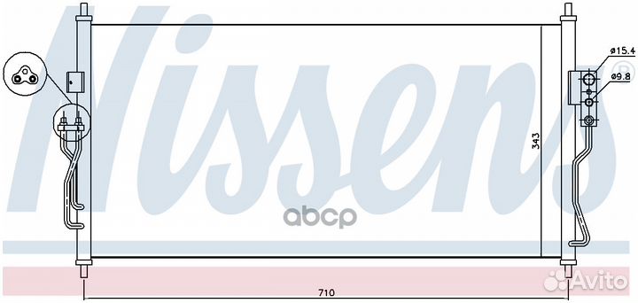 Радиатор конд. Nissan Almera 1.6i 06 940363