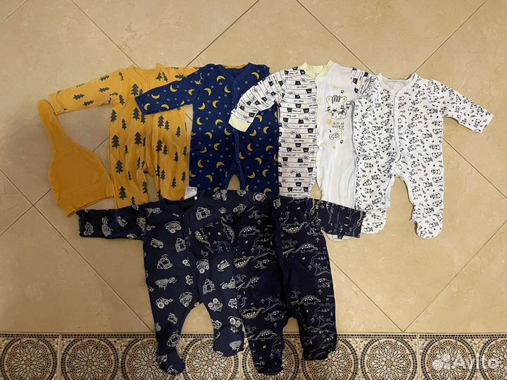 Детские вещи пакетом для мальчика от 0-7 месяцев