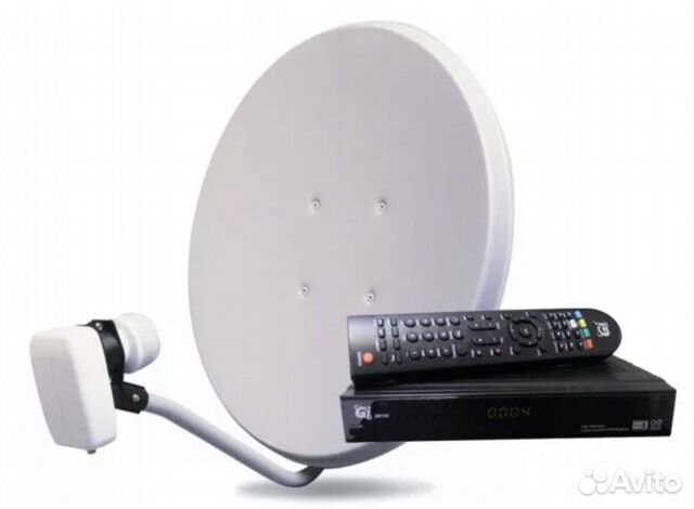 Б/У Комплект спутникового телевидения с ресивером