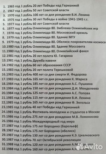 Монеты медно-никелевые СССР 1 рубль