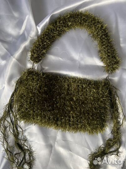 Вязаная сумка мох