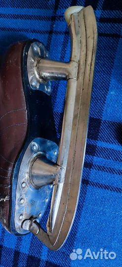 Ретро Коньки хоккейные кожаные. СССР