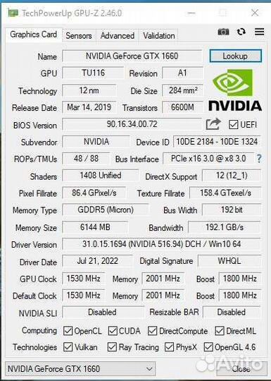 KFA2 GTX 1660 1-click OC-X