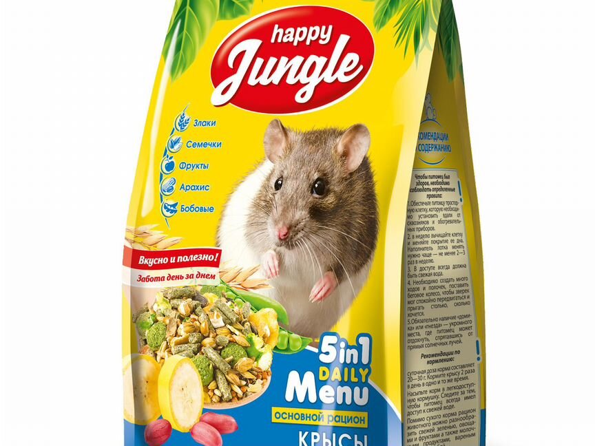 Happy Jungle корм для декоративных крыс 400 г