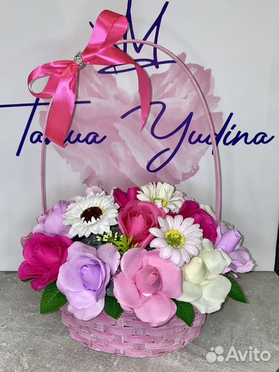 Букет из мыльных роз