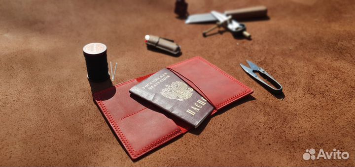 Обложка на паспорт из натуральной кожи