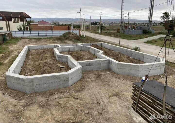Фундамент Бетонные работы отмостка парковка