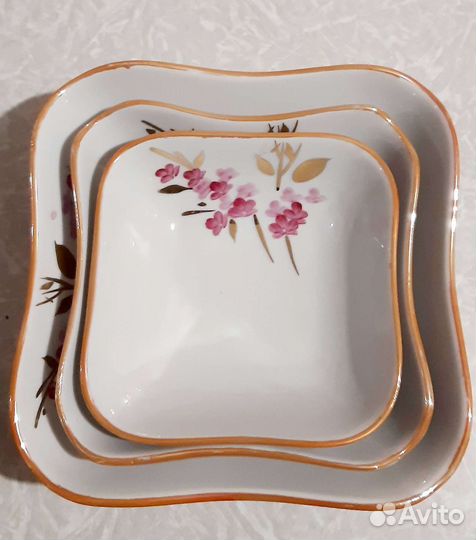 Дулевский набор салатников. Фарфор(новые)