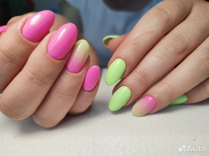 Маникюр с укреплением педикюр наращивание