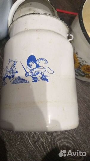 Бидон алюминиевый плюс кастрюля СССР