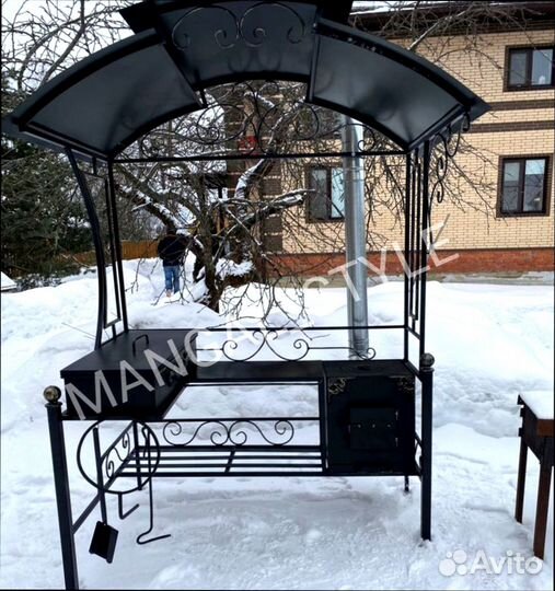 Мангал с крышей