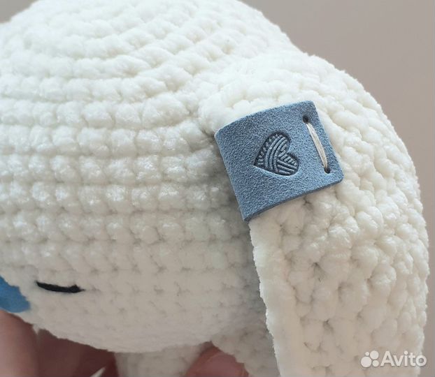 Зайка из плюшевой пряжи Moshi