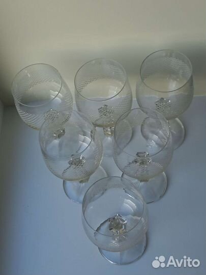 Фужеры хрустальное стекло винтаж СССР не использов