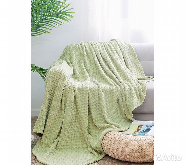 Плед GoodNight Велсофт 150х200, фисташка