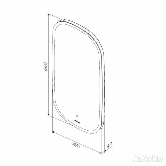Зеркало AM.PM Func 45 m8fmox0451wgh Белое