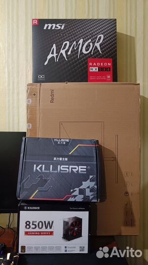 Игровой пк Xeon 2666v3 + rx580 + 16gb озу