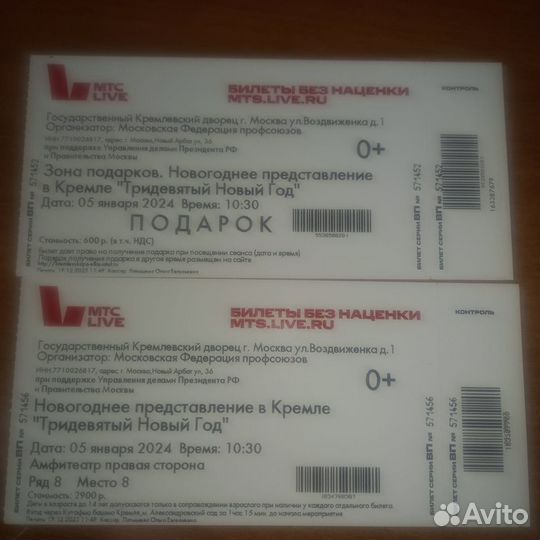 Билет на кремлевскую елку