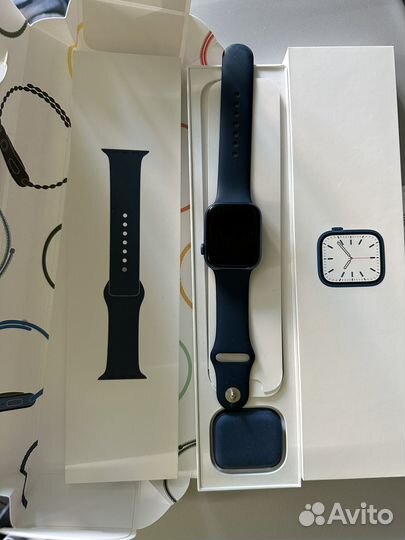 Часы apple watch 7 45 mm blue