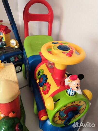 Паровозик, автомобиль, интерактивный домик, стол