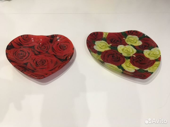 Тарелки Сердце десертные д.19 и 24 см