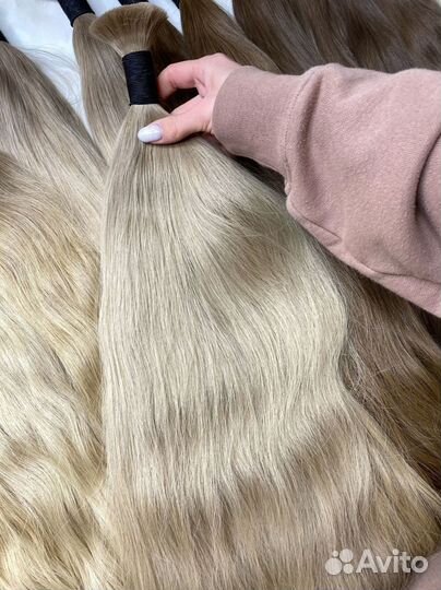 Волосы в срезе, 40см, Долями