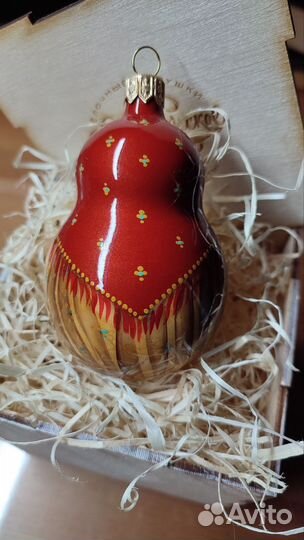 Елочные игрушки матрёшка Пасха ря
