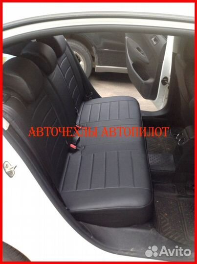 Чехлы Автопилот Peugeot 408 из экокожи чёрные