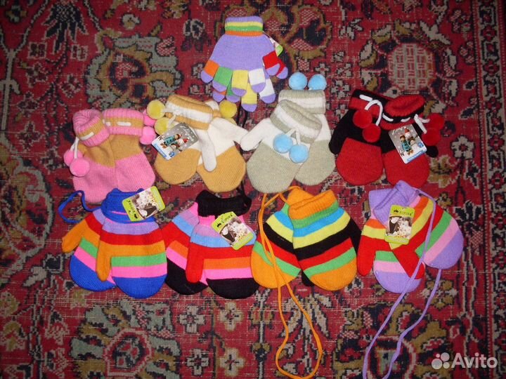 Шапки варежки