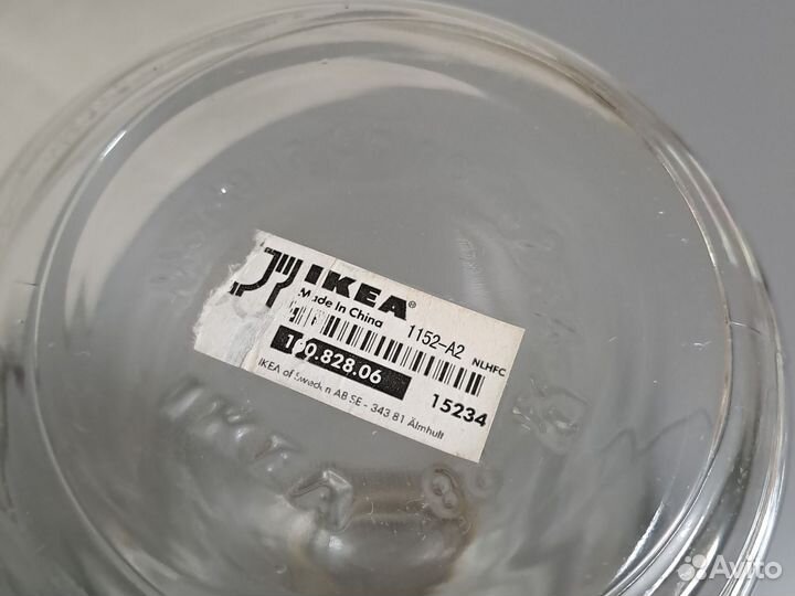 Банка стеклянная с крышкой IKEA 2 л korken