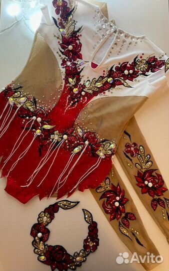 Купальник для художественной гимнастики с лосинами