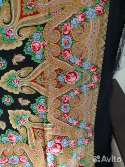 Павловопосадский платок шерсть Мгновение