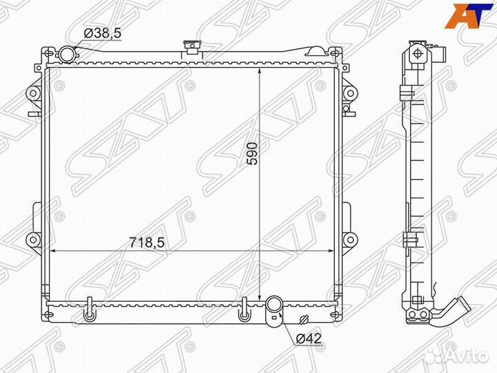 Радиатор toyota land cruiser 200/lexus LX570 2UZ-F