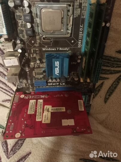 Материнская Плата с процом и памятью видео картой