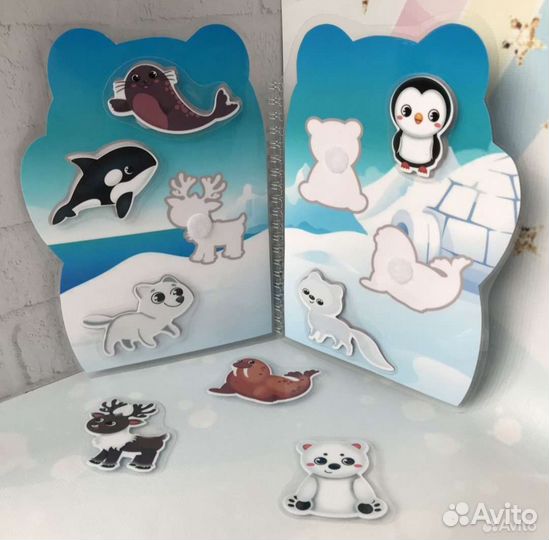 Развивающие книжки на липучках с животными. Заказ