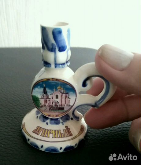 Подсвечник для тонкой, церковной свечи,керамика