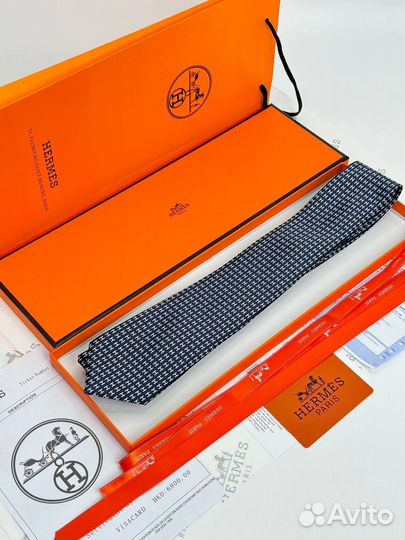Мужской галстук Hermes #4