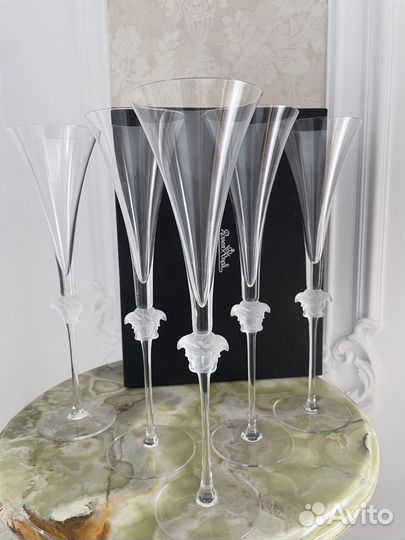 Хрустальные бокалы для шампанского Versace Medusa