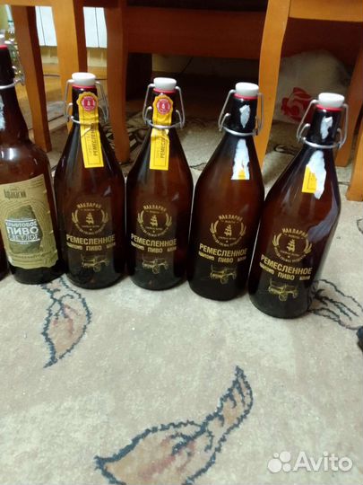 Стеклянная бутылка 1 л