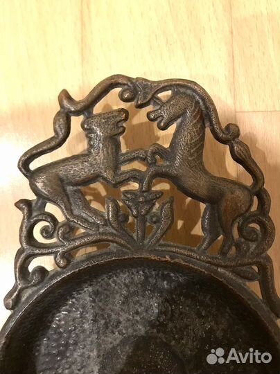 Пепельница с ручкой бронза старинная СССР