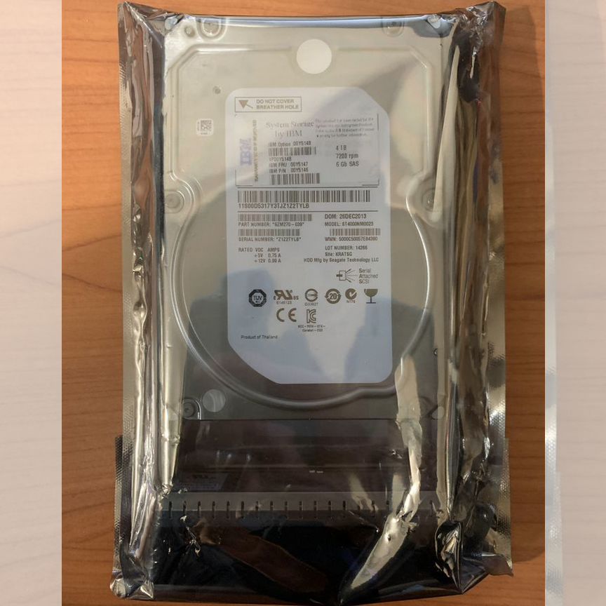 [00Y5148] Жесткий Диск Ibm 4tb Sas 6gb 3.5" 00y5148