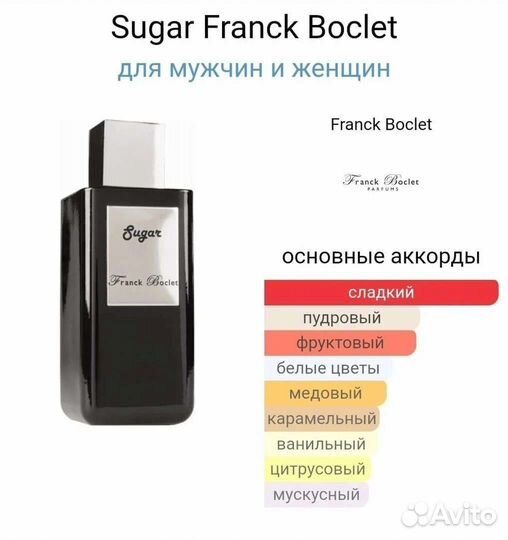 Franck boclet sugar парфюм (пробник)