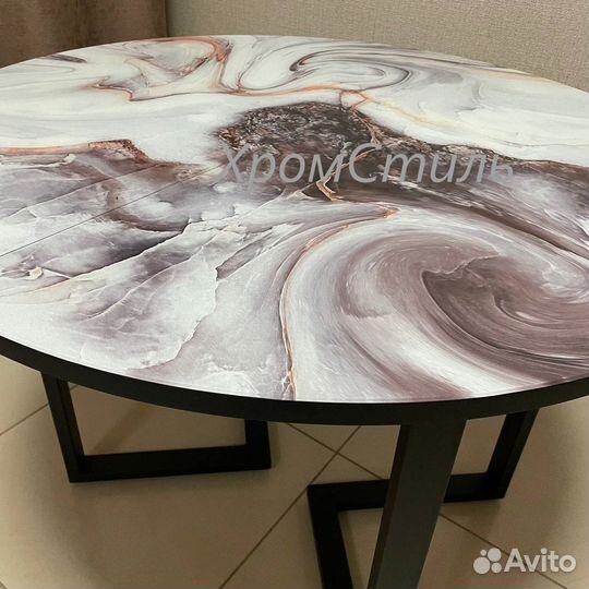 Круглый кухонный раздвижной стол 